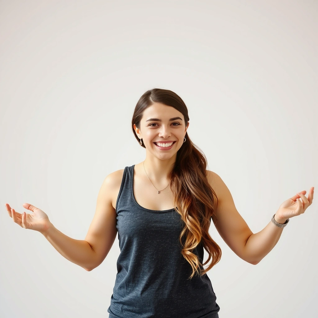 Portrait of an energetic yoga instructor